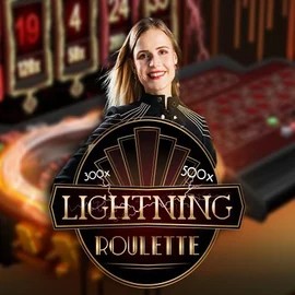 Lightning Roulette slot logo by Evolution at Holyluck Casino