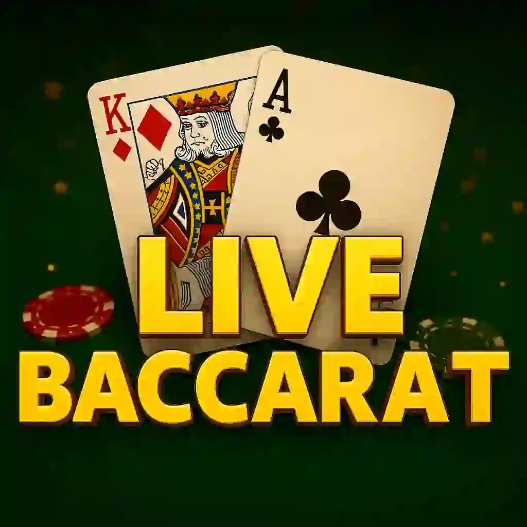 Live Baccarat by Evolution, showcased at holyluck.eu – game logo